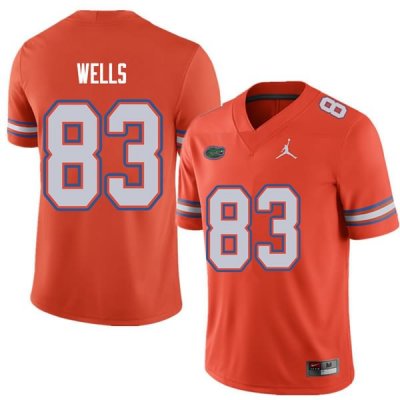 Men's Florida Gators #83 Rick Wells NCAA Jordan Brand Orange Authentic Stitched College Football Jersey BYG4362WK